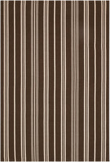 Surya Hampton Playa Stripe Chocolate 7'6" x 9'6" Handmade Rug