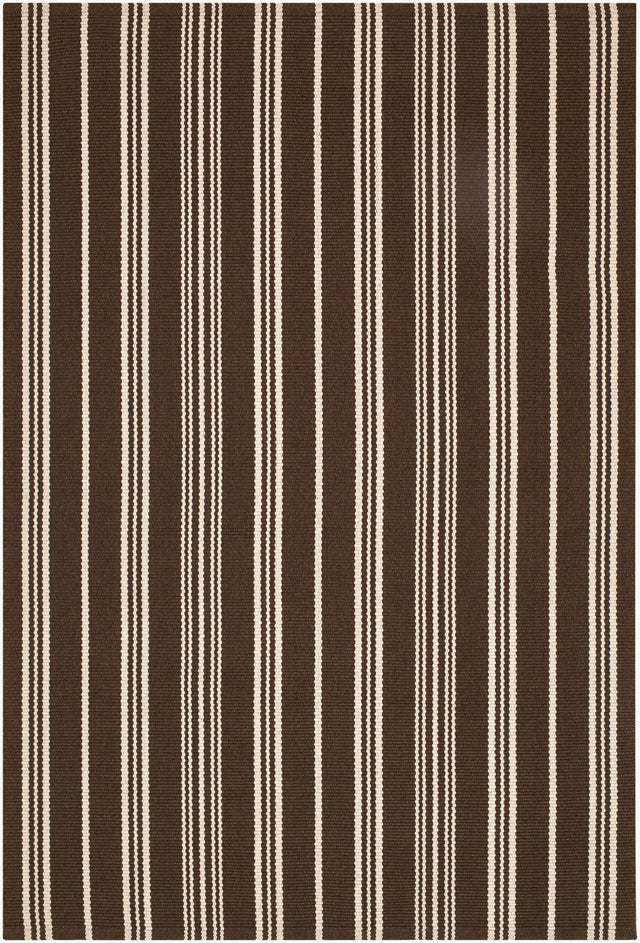 Surya Hampton Playa Stripe Chocolate 7'6" x 9'6" Handmade Rug