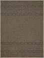 Livabliss Portafina Stripe Border Black 5'3" x 7'3" Machine Woven Rug