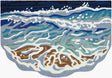 Surya Laguna Shorebreak Shaped Blue 2' x 3' Handmade Rug