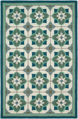 Surya Laguna Sorrento Tile Celedon 1'8" x 2'6" Handmade Rug
