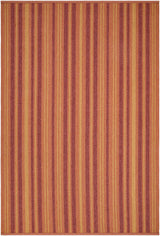 Surya Cabana Stripe Terracotta 3'6" x 5'6" Handmade Rug