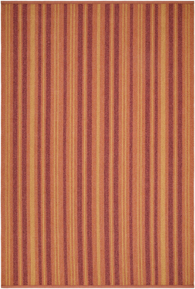 Surya Cabana Stripe Terracotta 3'6" x 5'6" Handmade Rug