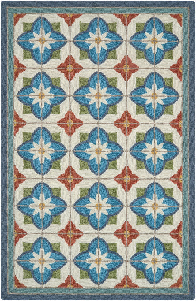 Surya Laguna Sorrento Tile Multi 2' x 3' Handmade Rug