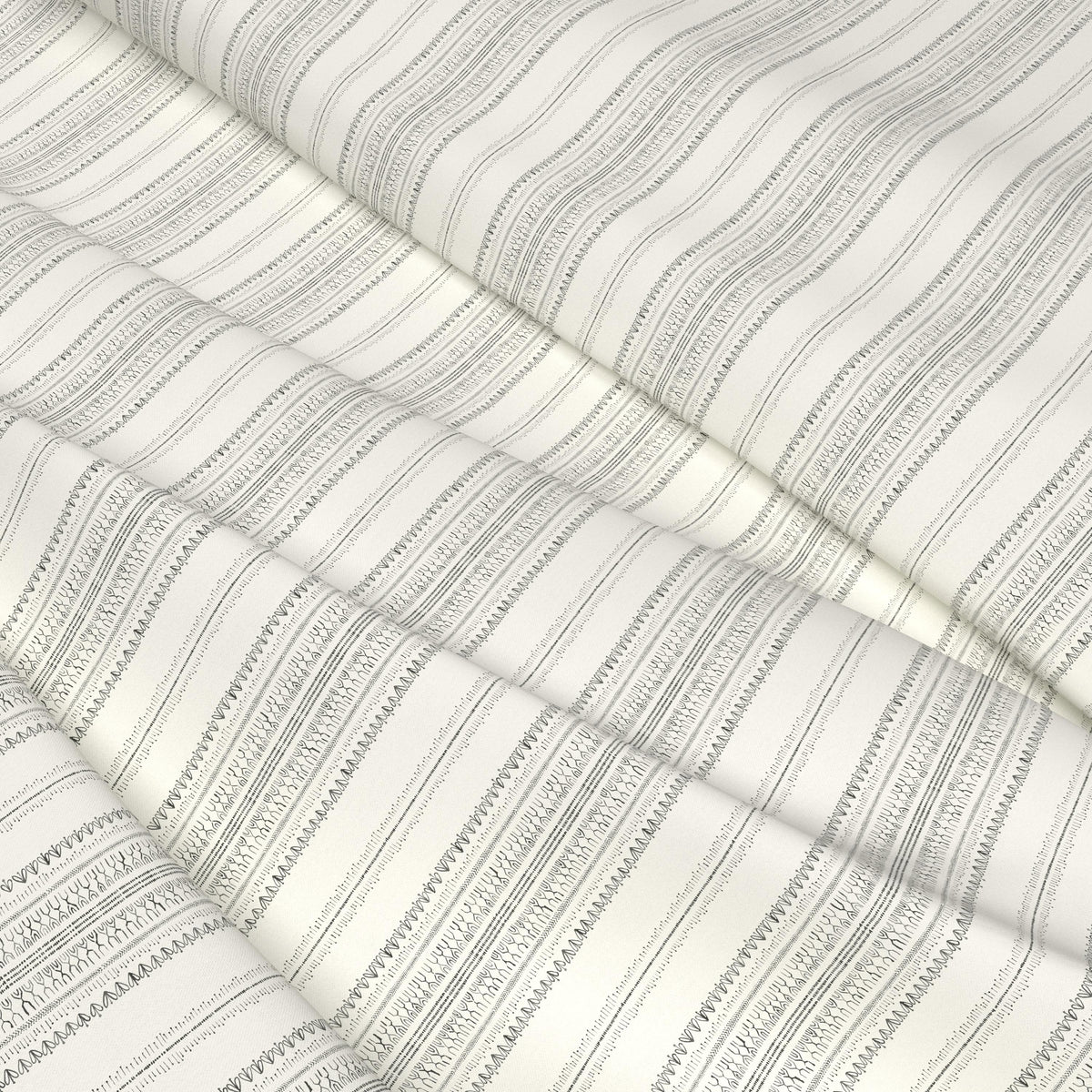 Pure Edit BODO STRIPE CHARCOAL Fabric