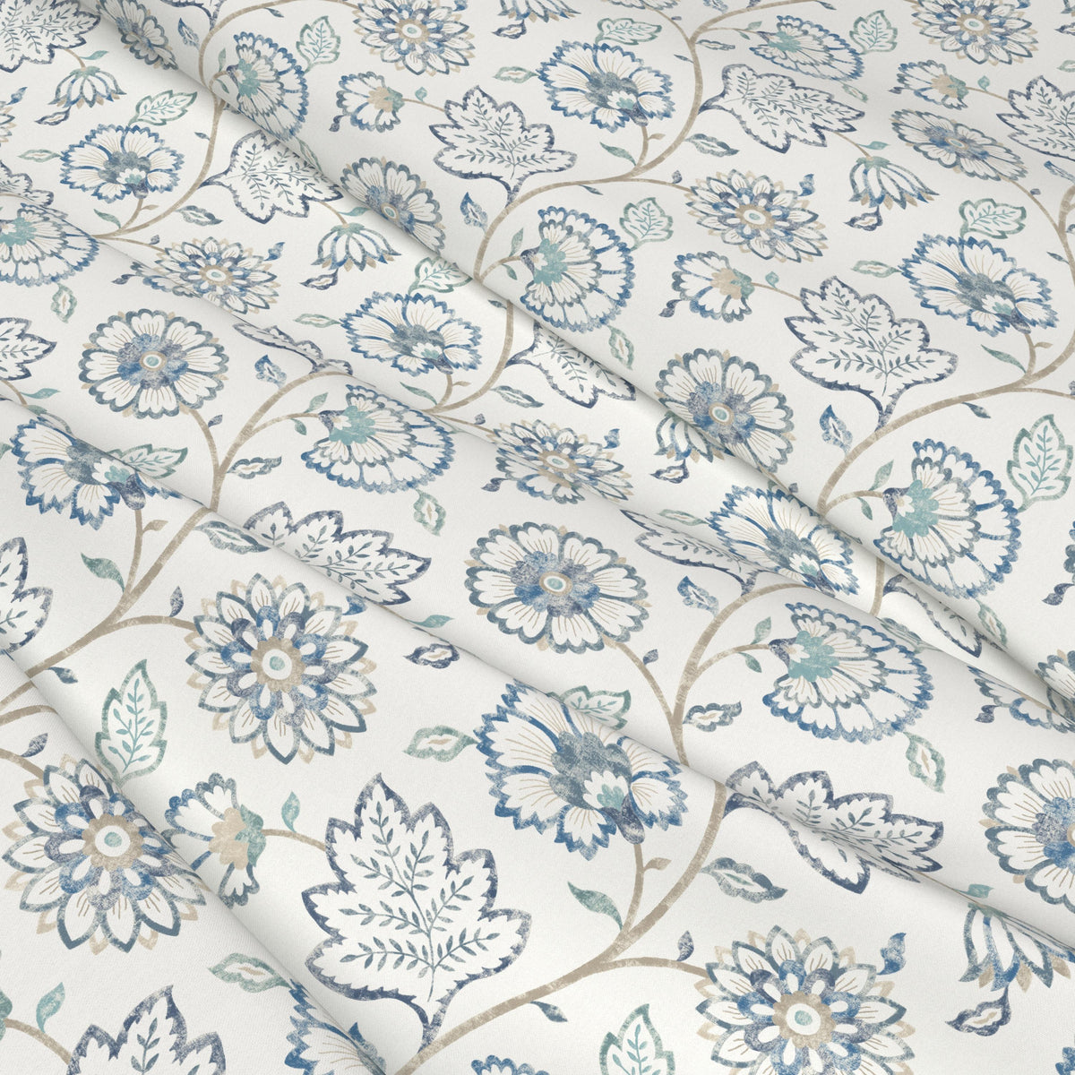 Pure Edit KALAMKARI AZURE Fabric