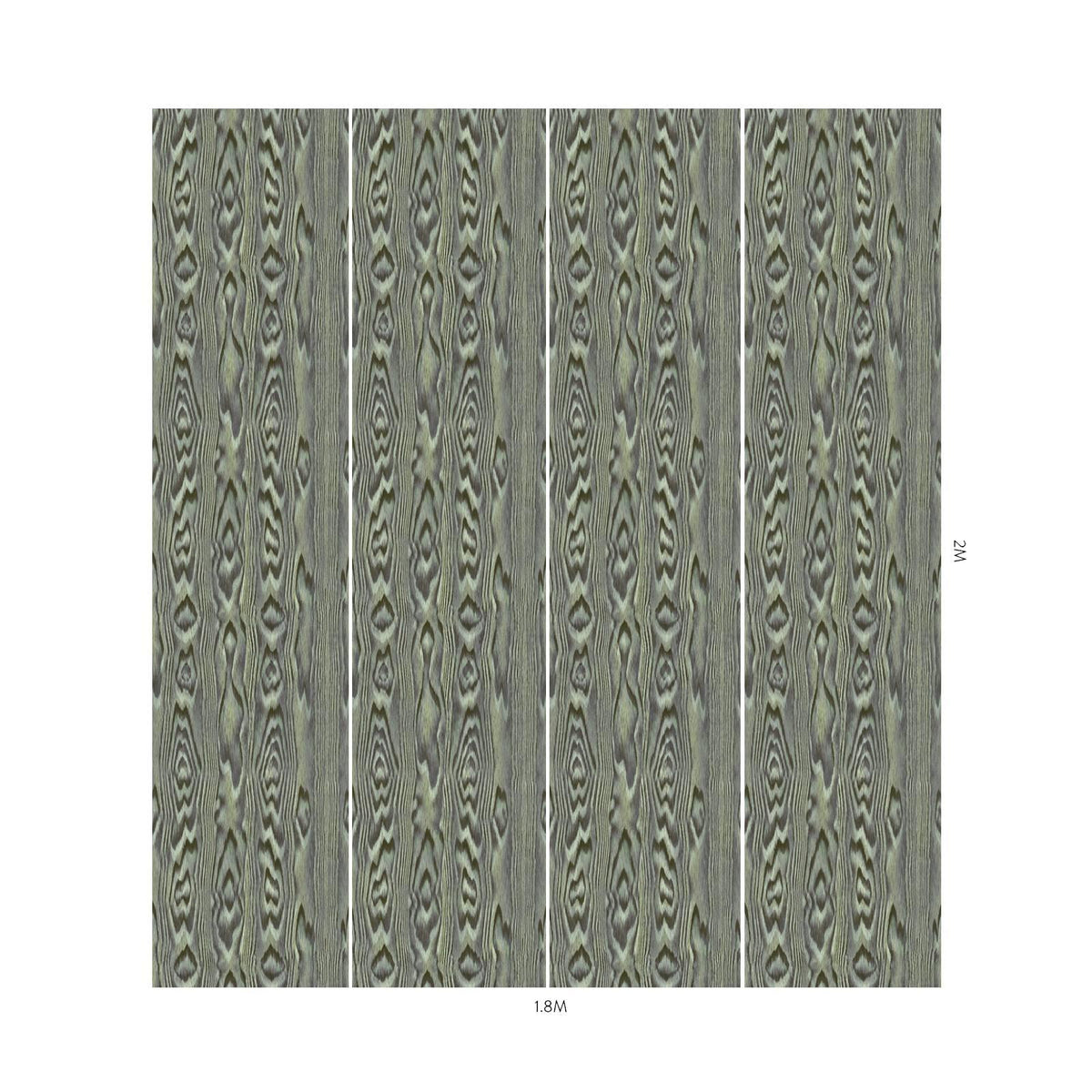 House of Hackney HEARTWOOD Wallpaper - Celadon (9'10" - full height)