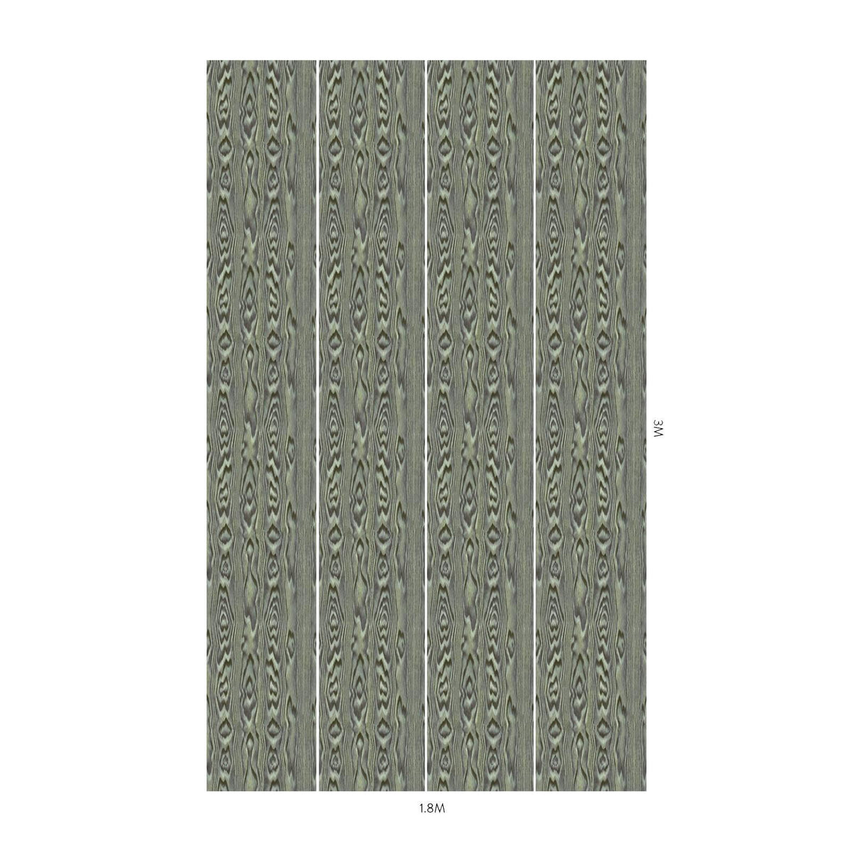 House of Hackney HEARTWOOD Wallpaper - Celadon (9'10" - full height)