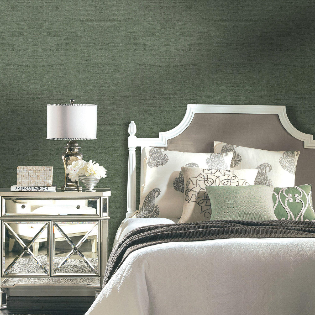 Galerie WT71700 Wall Textures Brushed Texture Green Wallpaper WT71700 Green Wallpaper