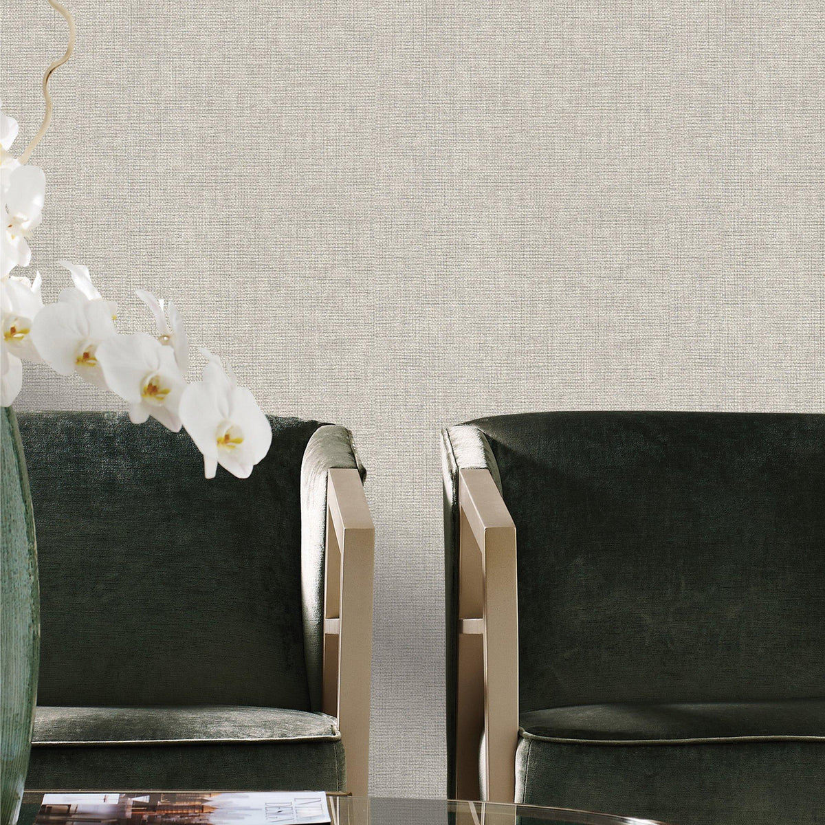Galerie WT71712 Wall Textures Linen Crosshatch Silver Grey Wallpaper WT71712 Silver Grey Wallpaper