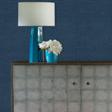 Galerie WT71739 Wall Textures Textile Grid Blue Wallpaper WT71739 Blue Wallpaper