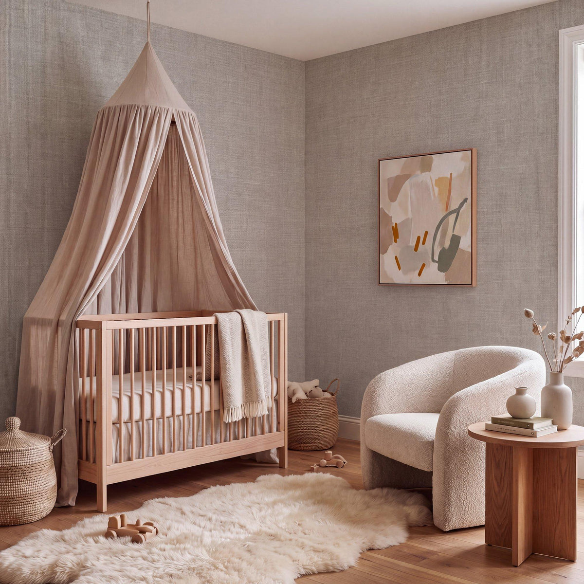 Galerie WT71743 Wall Textures Textile Grid Beige Wallpaper WT71743 Beige Wallpaper