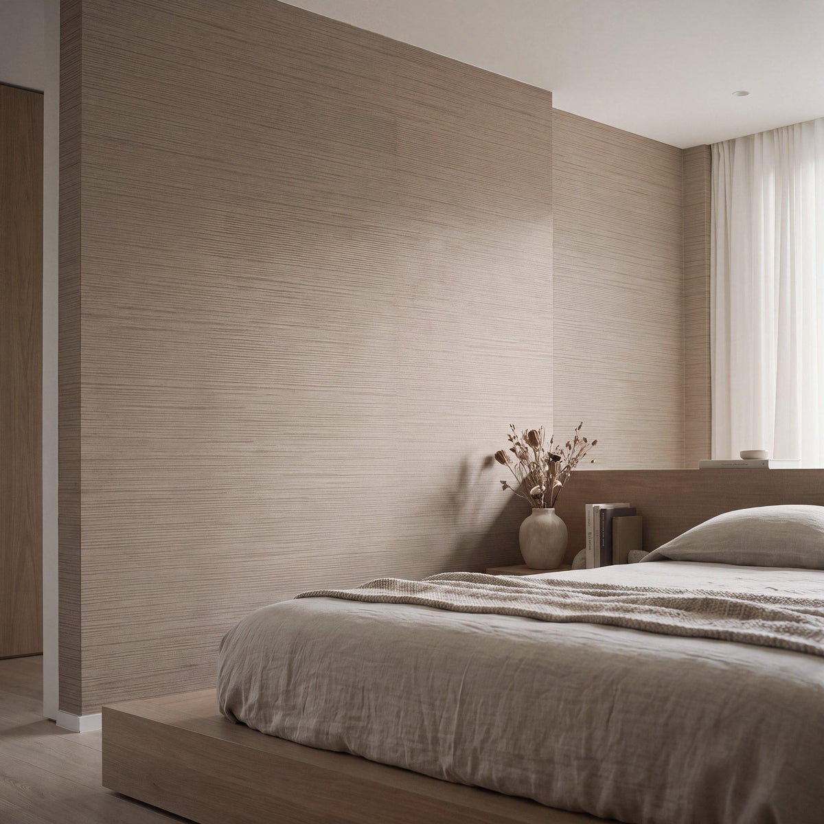 Galerie WT71749 Wall Textures Streamline Texture Beige Wallpaper WT71749 Beige Wallpaper