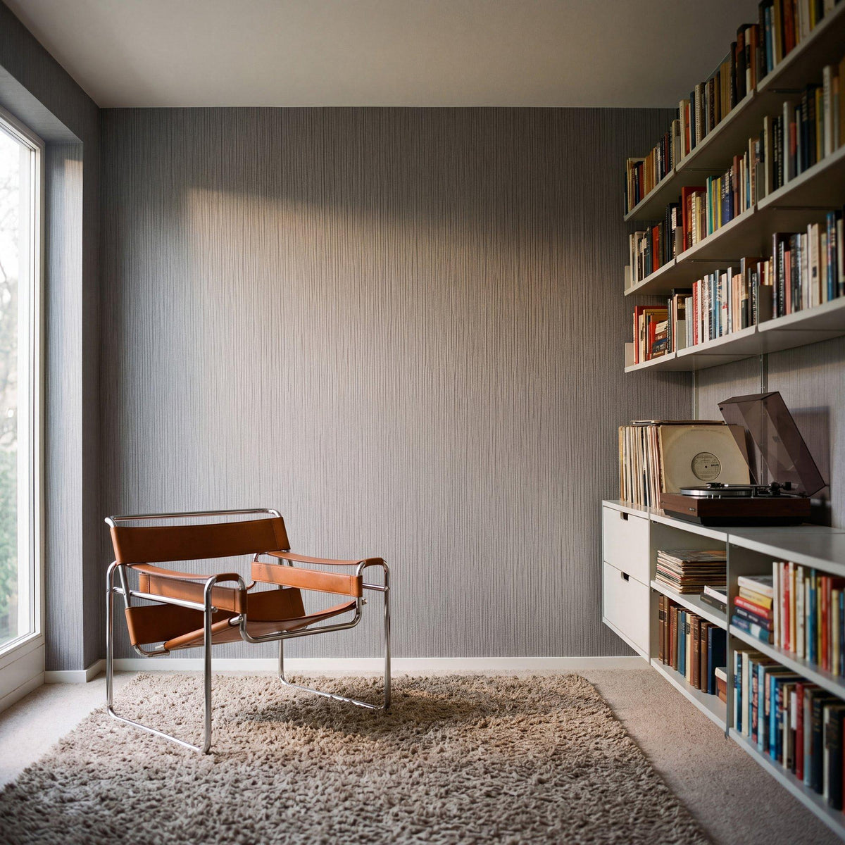 Galerie WT71783 Wall Textures Woven Sisal Silver Grey Wallpaper WT71783 Silver Grey Wallpaper
