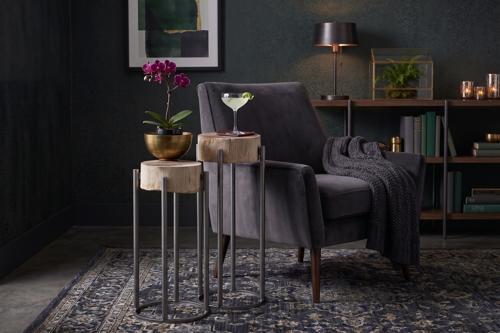 Phillips Collection Petrified Slice Round Base Large Side Table