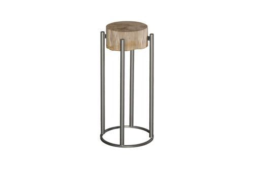 Phillips Collection Petrified Slice Round Base Small Side Table