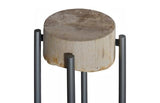 Phillips Collection Petrified Slice Round Base Small Side Table