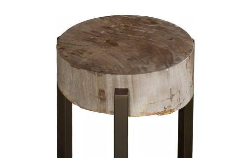 Phillips Collection Petrified Slice Trident Base Large Side Table