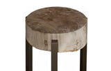 Phillips Collection Petrified Slice Trident Base Large Side Table