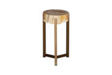 Phillips Collection Petrified Slice Trident Base Medium Side Table