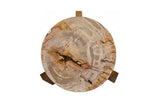 Phillips Collection Petrified Slice Trident Base Medium Side Table