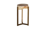 Phillips Collection Petrified Slice Trident Base Medium Side Table