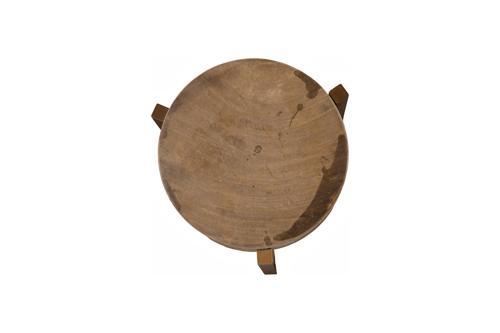 Phillips Collection Petrified Slice Trident Base Small Side Table