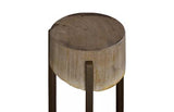 Phillips Collection Petrified Slice Trident Base Small Side Table