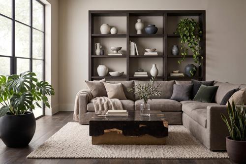 Phillips Collection Petramosaic Brass Base Coffee Table