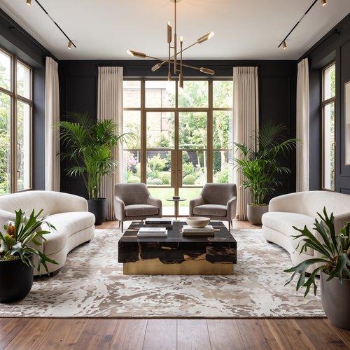Phillips Collection Petramosaic Brass Base Coffee Table