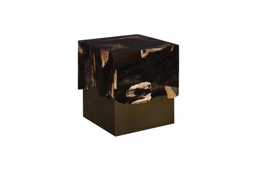 Phillips Collection Petramosaic Brass Base Side Table