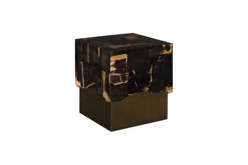 Phillips Collection Petramosaic Brass Base Side Table