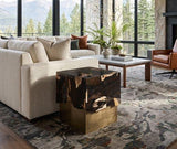 Phillips Collection Petramosaic Brass Base Side Table