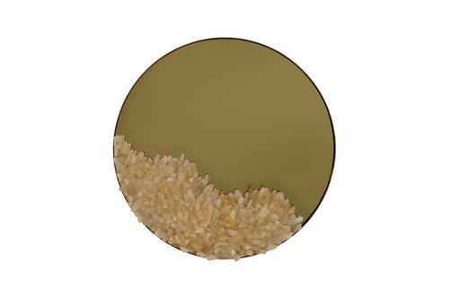 Phillips Collection Aura Crystal Brass Frame Large Mirror