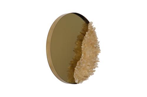 Phillips Collection Aura Crystal Brass Frame Medium Mirror