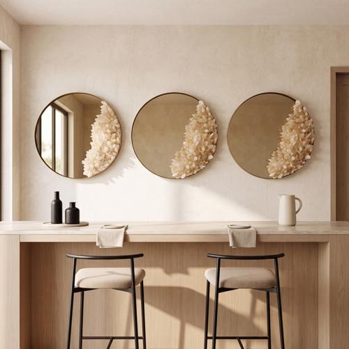 Phillips Collection Aura Crystal Brass Frame Medium Mirror