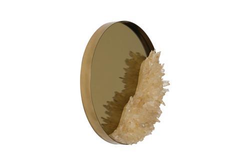 Phillips Collection Aura Crystal Brass Frame Small Mirror