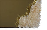 Phillips Collection Aura Crystal , Brass Frame, Square Lower Right Mirror