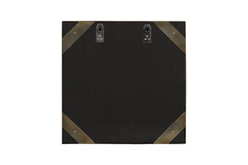 Phillips Collection Aura Crystal , Brass Frame, Square Lower Right Mirror