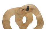 Phillips Collection Swirl Wall Tile, Teak Wood, Assorted, Bleached Off White Wall Art