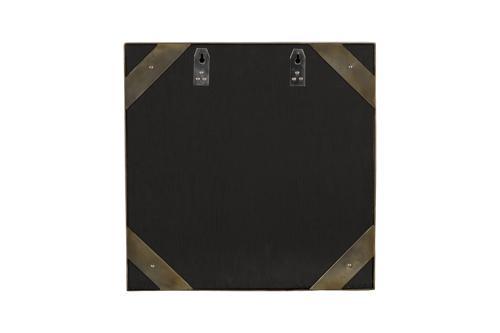 Phillips Collection Aura Crystal , Brass Frame, Square Left Mirror