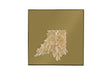 Phillips Collection Aura Crystal , Brass Frame, Square Center Mirror
