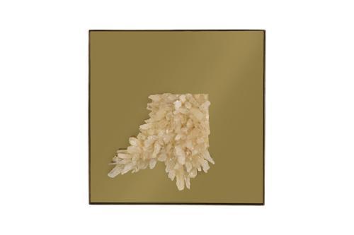Phillips Collection Aura Crystal , Brass Frame, Square Center Mirror