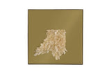 Phillips Collection Aura Crystal , Brass Frame, Square Center Mirror