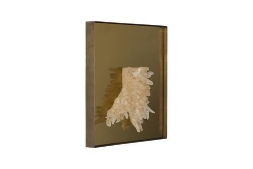 Phillips Collection Aura Crystal , Brass Frame, Square Center Mirror