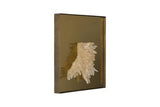 Phillips Collection Aura Crystal , Brass Frame, Square Center Mirror