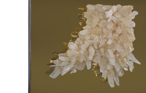 Phillips Collection Aura Crystal , Brass Frame, Square Center Mirror