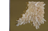Phillips Collection Aura Crystal , Brass Frame, Square Center Mirror