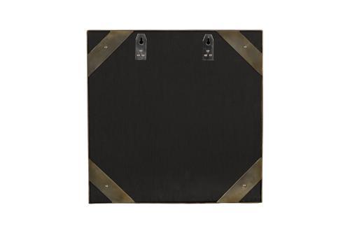 Phillips Collection Aura Crystal , Brass Frame, Square Right Mirror