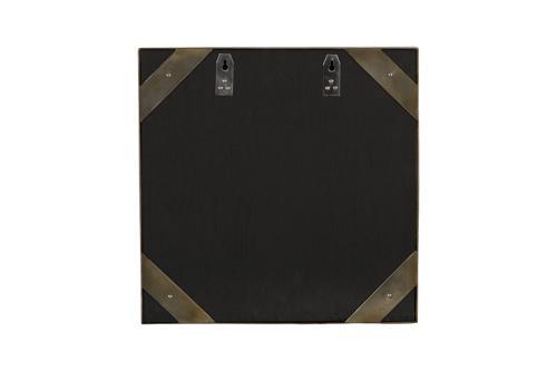 Phillips Collection Aura Crystal , Brass Frame, Square Concave Left Mirror
